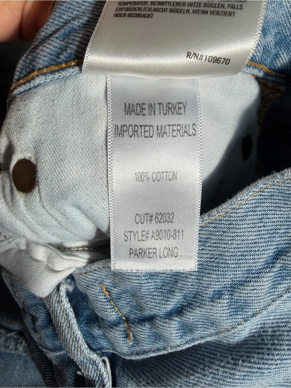 AGOLDE Parker Long Short in Swapmeet Denim Shorts Size 29